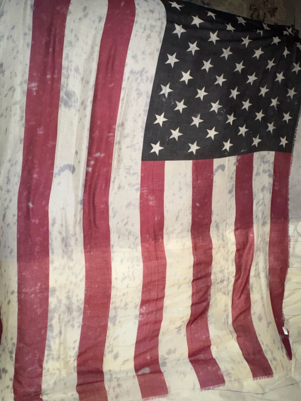 Francesca's Collections Flag Fringe Scarf